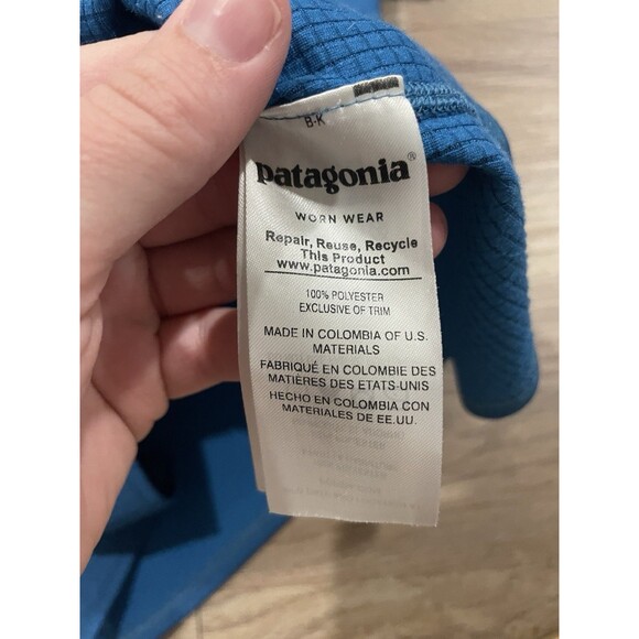 Patagonia Midweight Capilene Baselayer Blue Quarter Zip Mens Medium - Picture 5 of 7